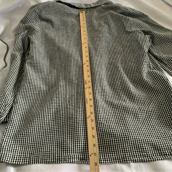 Requirements Black White Gingham Blazer 100% Cotton Pockets Single Button 18 - Picture 7 of 11